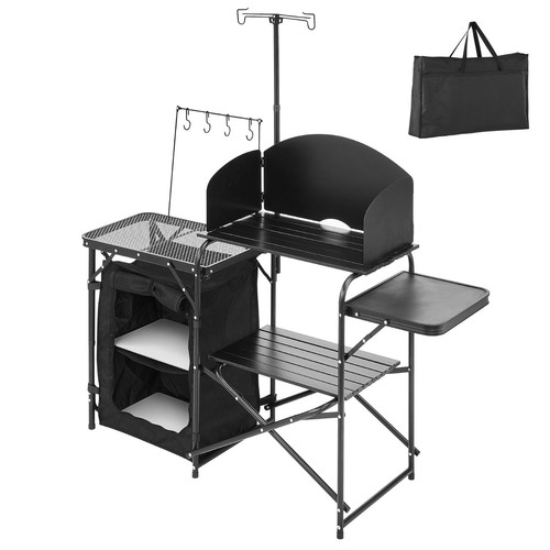 Aluminum camping kitchen - aluminum, table